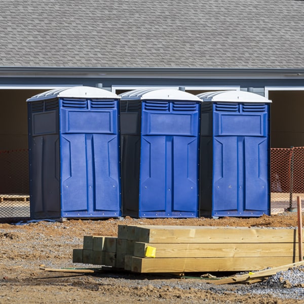 how can i report damages or issues with the portable toilets during my rental period in Clinton